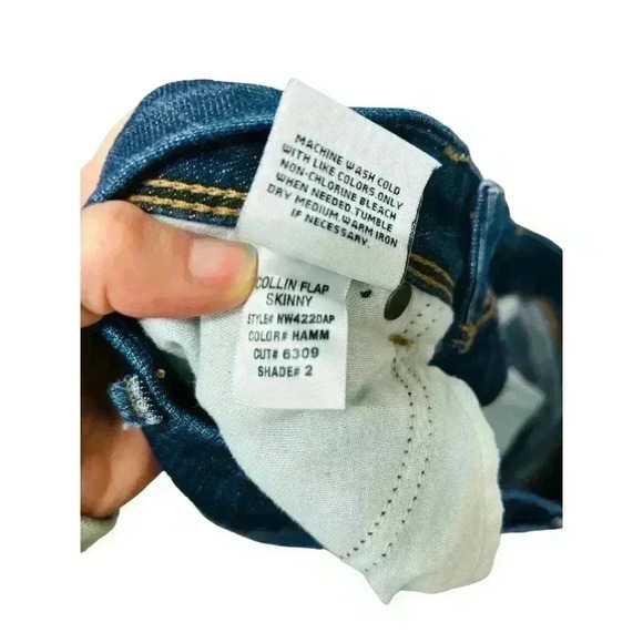 Hudson Jeans Collin Flaps Skinny Sz 28 Denim Hamm Color Shade Two - Picture 6 of 8